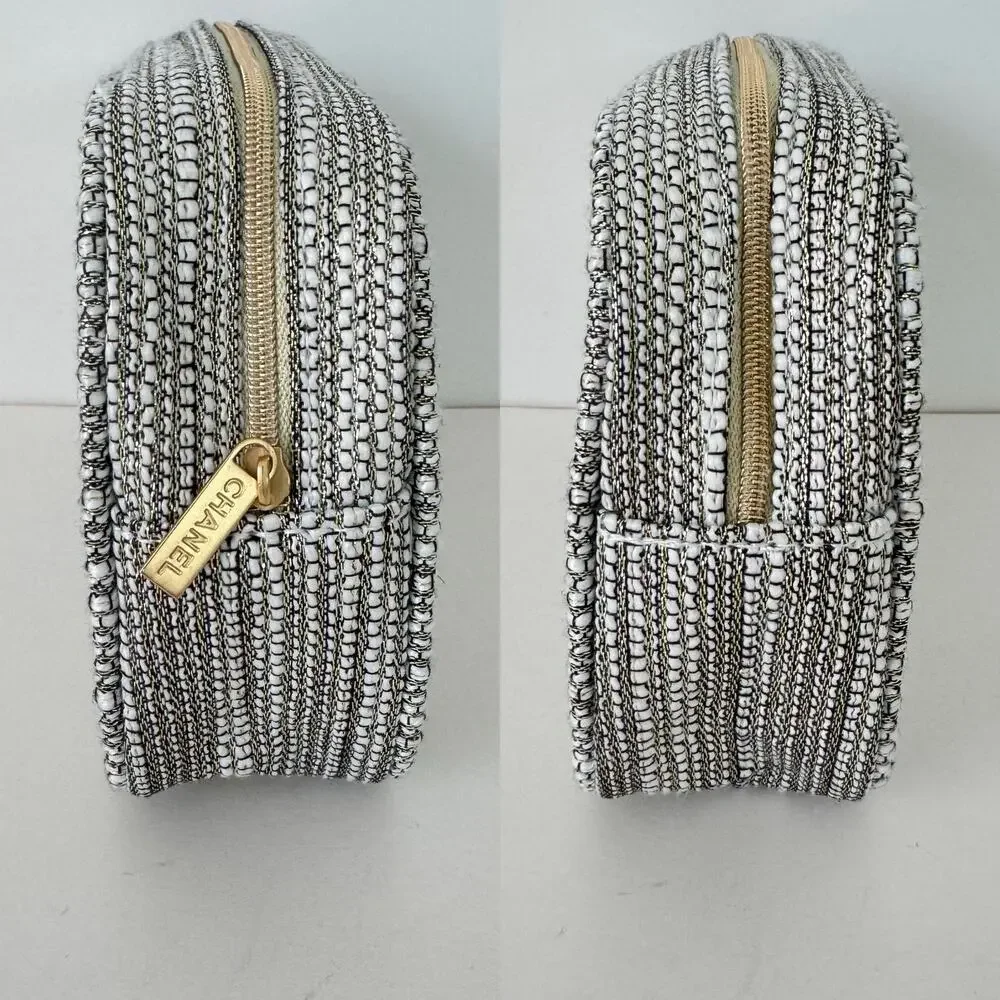 CHANEL textured silver